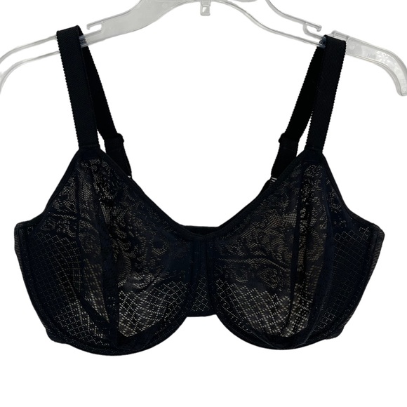 Wacoal 857210 Visual Effects Minimizer Bra Black Unlined 38DDD Underwire - Picture 1 of 7